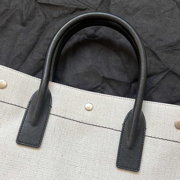 RIVE GAUCHE N/S SHOPPING BAG IN LINEN AND COTTON - Picture 8 of 13
